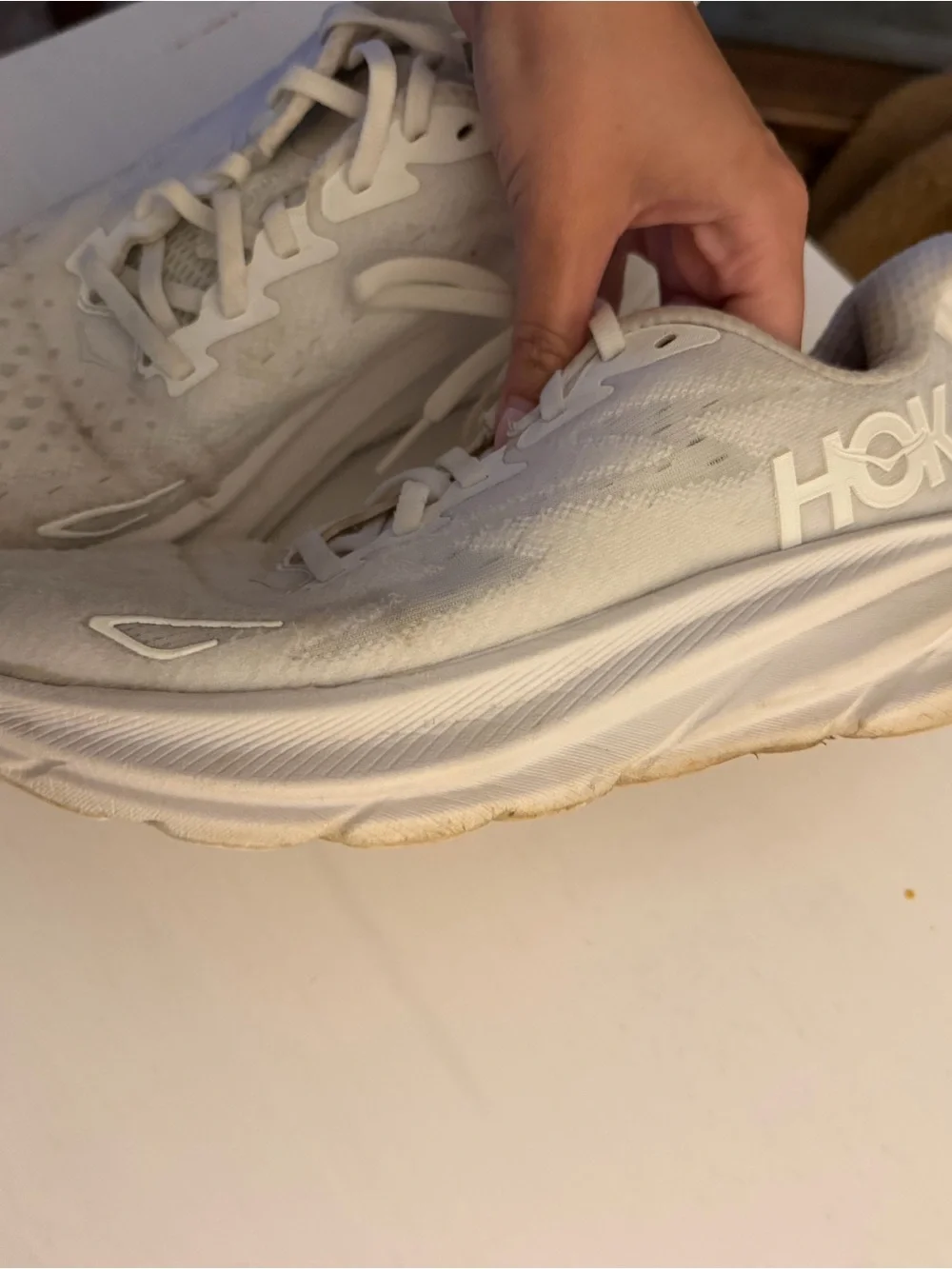 Hoka women’s Lightweight Running Sneakers in White